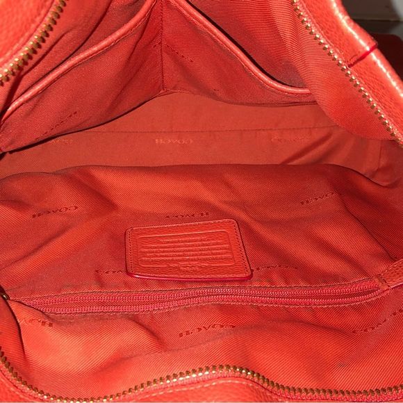 SOLD  COACH Vintage Orange Tangerine Crossbody Briefcase Shoulder Bag - Picture 10 of 16
